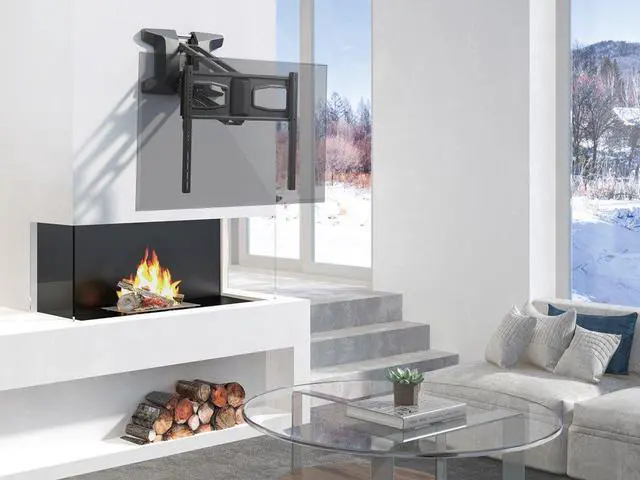 Alt view image 6 of 6 - MONOPRICE MOTORIZED ELECTRIC ABOVE FIREPLACE MANTEL PULL-DOWN FULL-MOTION TV WAL