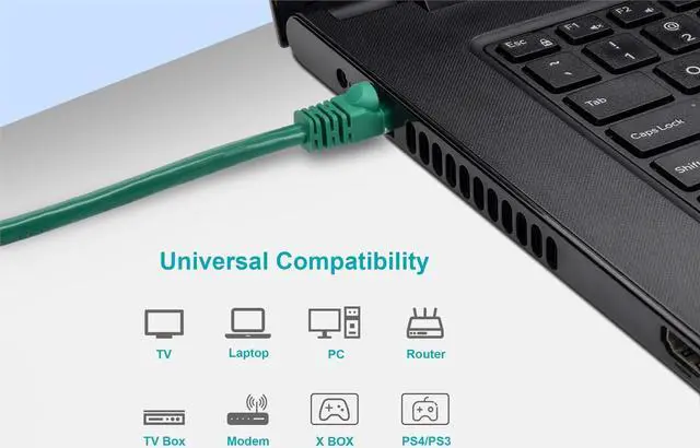 Alt view image 14 of 20 - Monoprice Cat6 Ethernet Patch Cable - 7 Feet - Green | Network Internet Cord - RJ45, Stranded, 550Mhz, UTP, Pure Bare Copper Wire, 24AWG