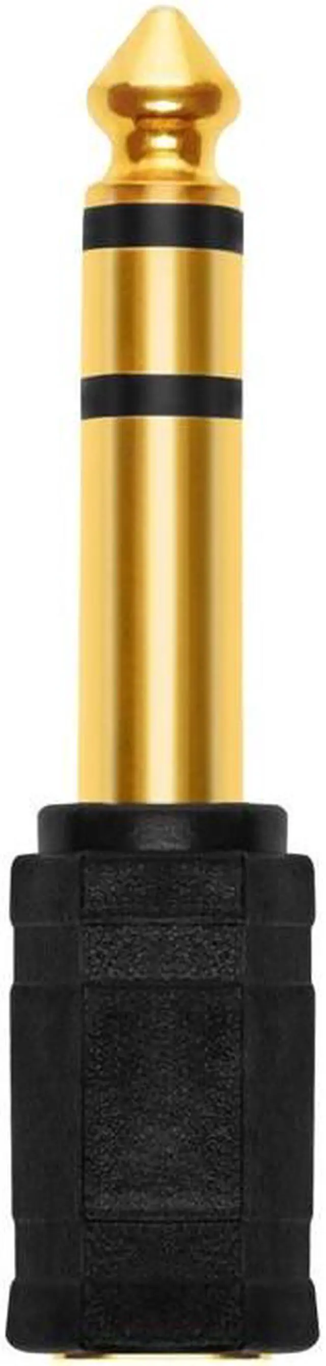 Alt view image 4 of 13 - Monoprice 1/4in (6.35mm) TRS Stereo Plug to 3.5mm TRS Stereo Jack Adapter, Gold Plated