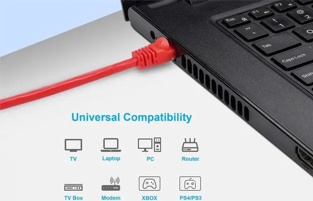 Alt view image 6 of 6 - Monoprice Cat6 Ethernet Patch Cable - 7 Feet - Red | Network Internet Cord - RJ45, Stranded, 550Mhz, UTP, Pure Bare Copper Wire, Crossover, 24AWG