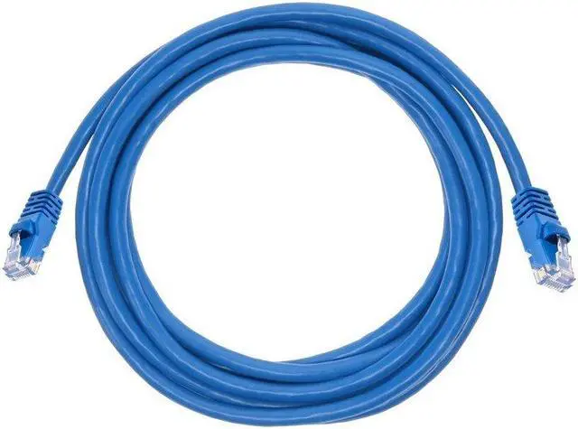 Alt view image 8 of 10 - Monoprice Cat6 Ethernet Patch Cable - 14 Feet - Blue | Network Internet Cord - RJ45, Stranded, 550Mhz, UTP, Pure Bare Copper Wire, 24AWG