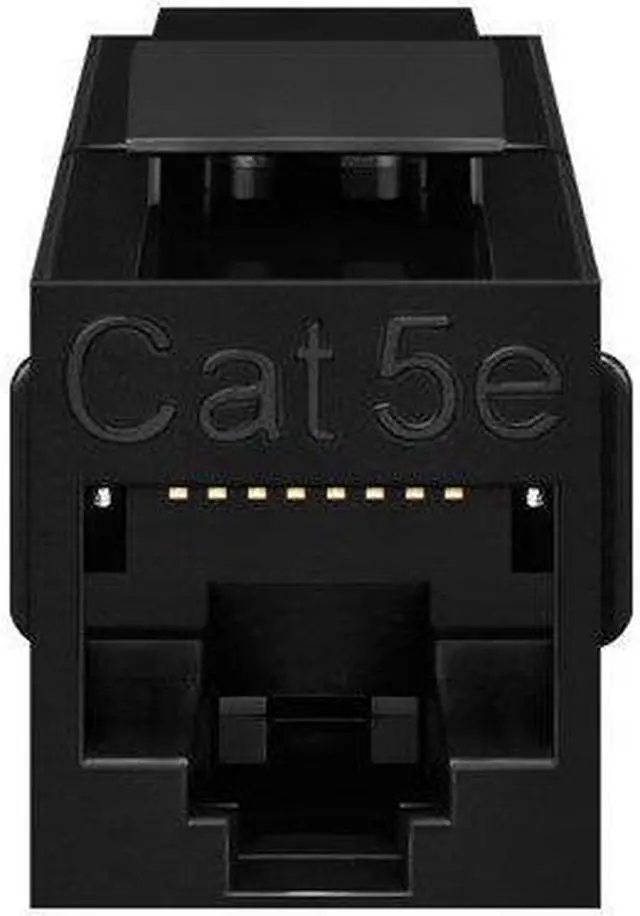 Alt view image 9 of 12 - Monoprice Cat5e RJ45 Inline Coupler Type Feedthrough Keystone Jack, Black