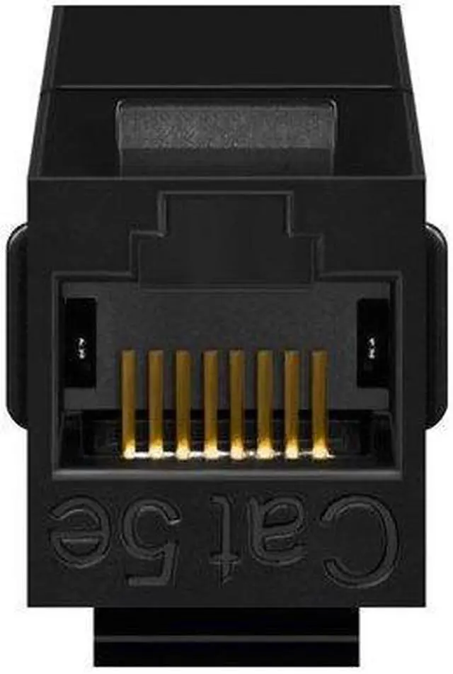 Alt view image 10 of 12 - Monoprice Cat5e RJ45 Inline Coupler Type Feedthrough Keystone Jack, Black