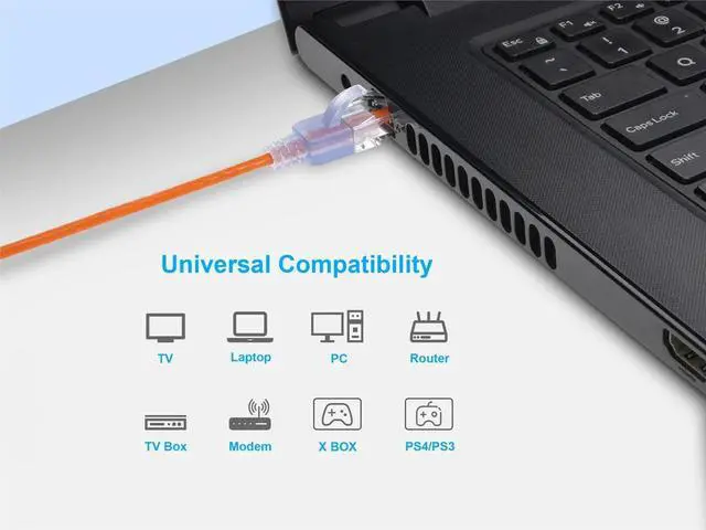 Alt view image 8 of 14 - Monoprice Cat6A Ethernet Patch Cable - 10 Feet - Orange (10 Pack) Snagless RJ45 550Mhz UTP Pure Bare Copper Wire 10G 30AWG - SlimRun Series