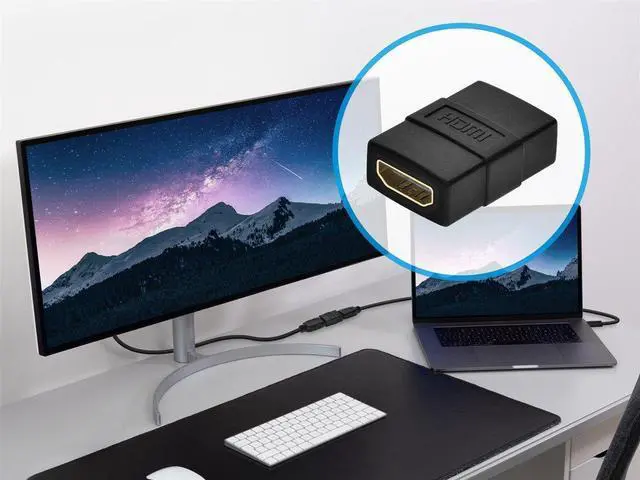 Alt view image 16 of 16 - Monoprice HDMI Coupler (Female to Female) Gold Plated, HDMI Cable Extension Connector
