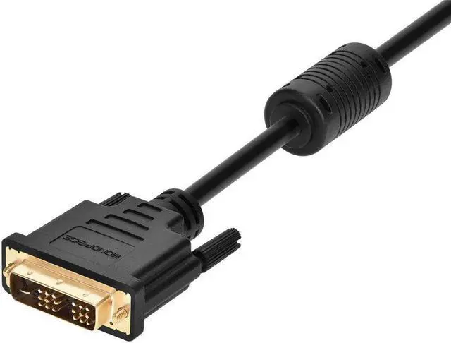 Alt view image 9 of 11 - Monoprice HDMI Cable to DVI Adapter Cable - 10 Feet - Black | Video Cable, 28AWG, Compatible with AVCHD / PlayStation 3 and More - with Ferrite Cores