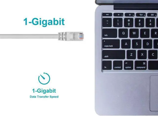 Alt view image 10 of 11 - Monoprice Cat5e Ethernet Patch Cable - 3 Feet - White | Network Internet Cord - RJ45, Stranded, 350Mhz, UTP, Pure Bare Copper Wire, 24AWG