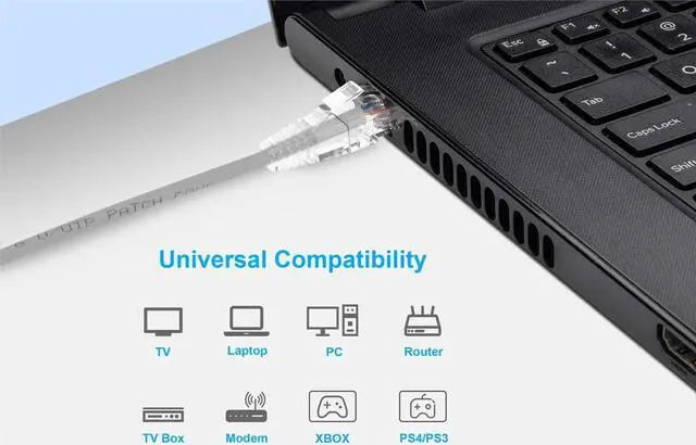 Alt view image 16 of 16 - Monoprice Cat6 Ethernet Patch Cable - 7 feet - Gray | Snagless RJ45 Stranded 550MHz UTP CMR Riser Rated Pure Bare Copper Wire 28AWG - SlimRun Series