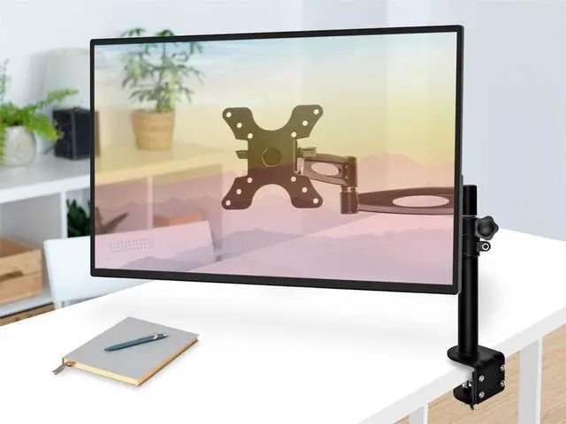 Alt view image 13 of 13 - Monoprice 3-Way Adjustable Tilting Desk Mount Bracket - Black For 13 - 30 Inch Monitors | Up to 33 Pounds