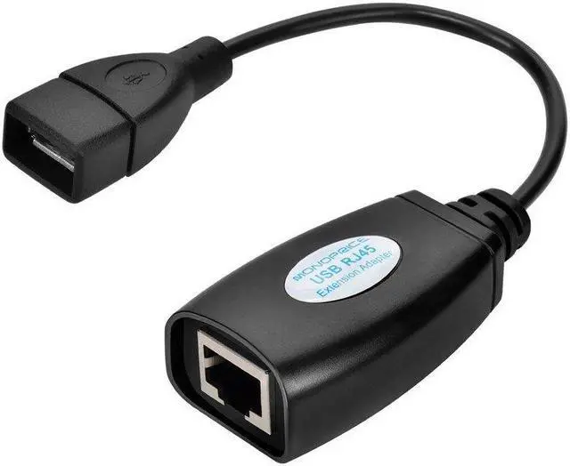 Alt view image 8 of 14 - Monoprice USB Extender over Cat5e or Cat6 Connection, up to 150ft