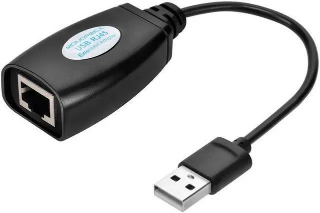 Alt view image 9 of 14 - Monoprice USB Extender over Cat5e or Cat6 Connection, up to 150ft