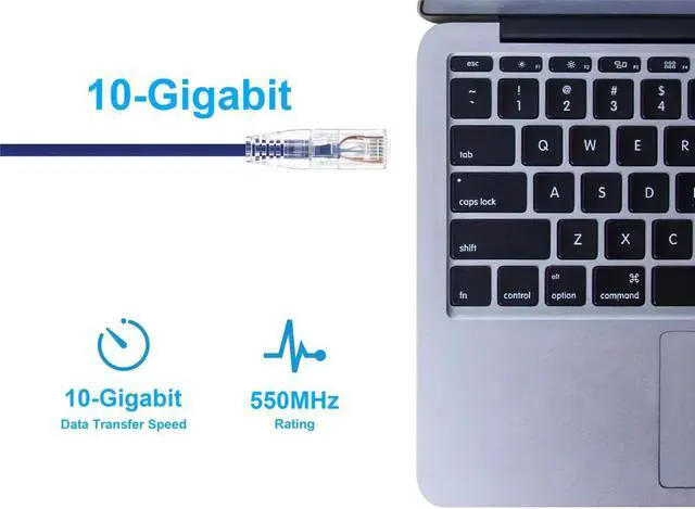 Alt view image 13 of 14 - Monoprice Cat6 Ethernet Patch Cable - 14 feet - Purple, Snagless RJ45 Stranded 550MHz UTP CMR Riser Rated Pure Bare Copper Wire 28AWG - SlimRun Series