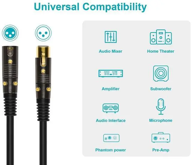 Alt view image 14 of 15 - 25ft Premier Series XLR Male to XLR Female 16AWG Cable (Gold Plated) [Microphone & Interconnect]