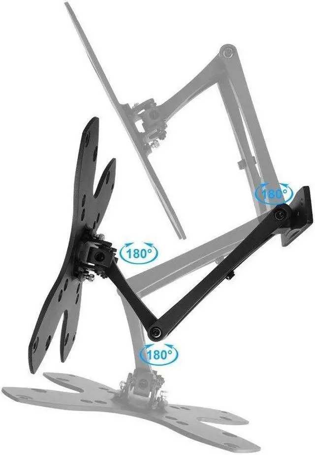 Alt view image 7 of 9 - Monoprice Full Motion Single-Stud TV Wall Mount Bracket For 23" To 43" TVs up to 44lbs, Max VESA 200x200, Works