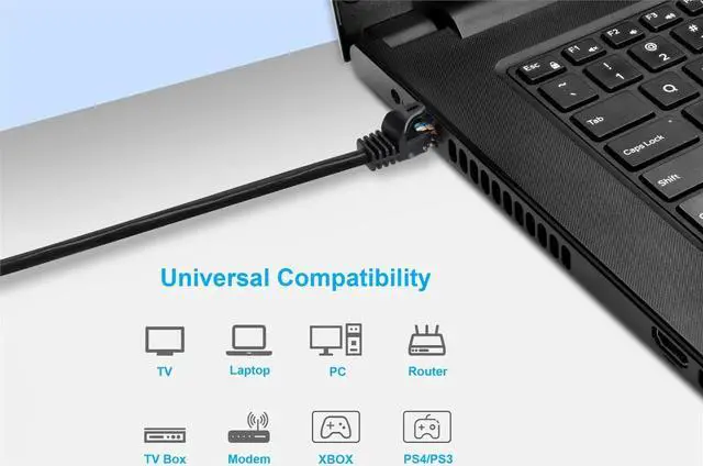 Alt view image 14 of 14 - Monoprice Cat5e Ethernet Patch Cable - 5 Feet - Black | Network Internet Cord - RJ45, Stranded, 350Mhz, UTP, Pure Bare Copper Wire, 24AWG - Flexboot Series