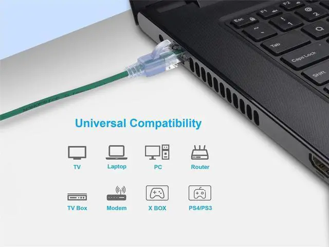 Alt view image 6 of 6 - Monoprice SlimRun Cat6A Ethernet Patch Cable - Network Internet Cord - RJ45, Stranded, UTP, Pure Bare Copper Wire, 30AWG, 2ft, Green, 10-Pack