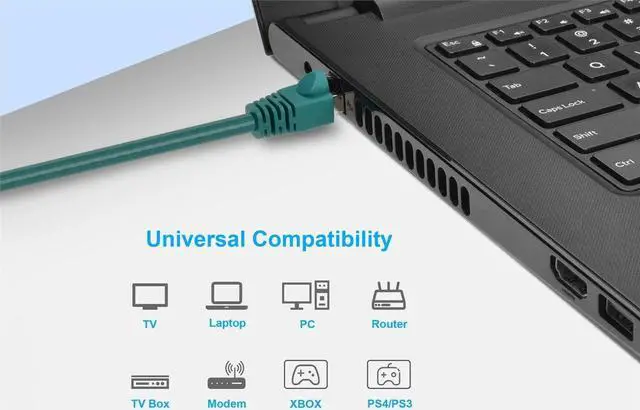 Alt view image 7 of 8 - Monoprice Cat6A Ethernet Patch Cable - 14 Feet - Green | Network Internet Cord - RJ45, 550Mhz, STP, Pure Bare Copper Wire, 10G, 26AWG