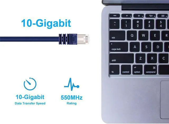 Alt view image 5 of 12 - Monoprice Cat6A Ethernet Patch Cable - 10 Feet - Purple | Network Internet Cord - RJ45, 550Mhz, STP, Pure Bare Copper Wire, 10G, 26AWG