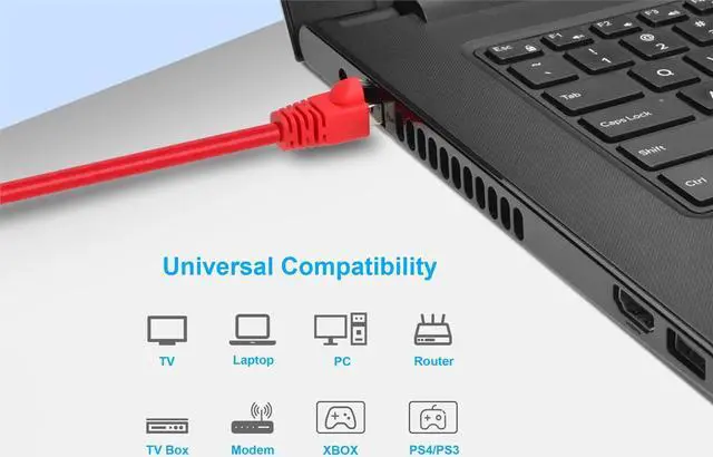 Alt view image 5 of 6 - Monoprice Cat6A Ethernet Patch Cable - 10 Feet - Red | Network Internet Cord - RJ45, 550Mhz, STP, Pure Bare Copper Wire, 10G, 26AWG