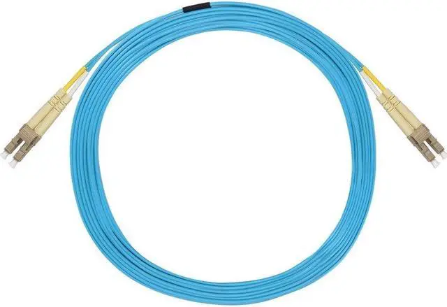 Alt view image 9 of 10 - Monoprice Fiber Optic Cable - 5 Meter - Aqua | LC to LC, OM3, 50/125 Type, Multi Mode, 10Gb, Duplex