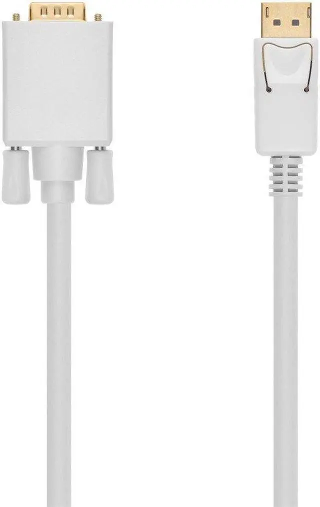 Alt view image 9 of 10 - Monoprice 3ft Gold Plated 28AWG DisplayPort to VGA Cable - White