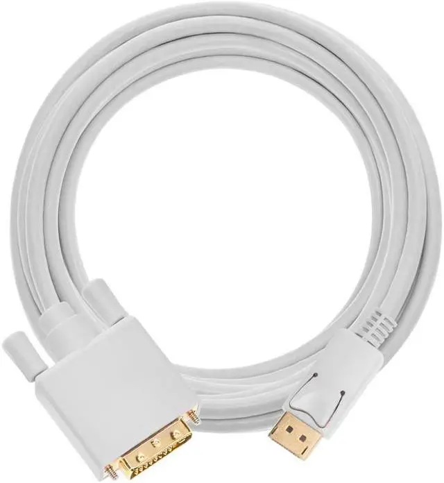 Alt view image 11 of 15 - Monoprice DisplayPort to DVI Cable - 15 Feet - White | 28AWG, Pure Copper Cores