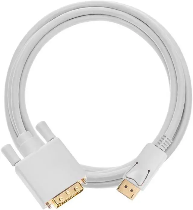 Alt view image 14 of 16 - Monoprice 6ft Gold Plated 28AWG DisplayPort to DVI Cable - White