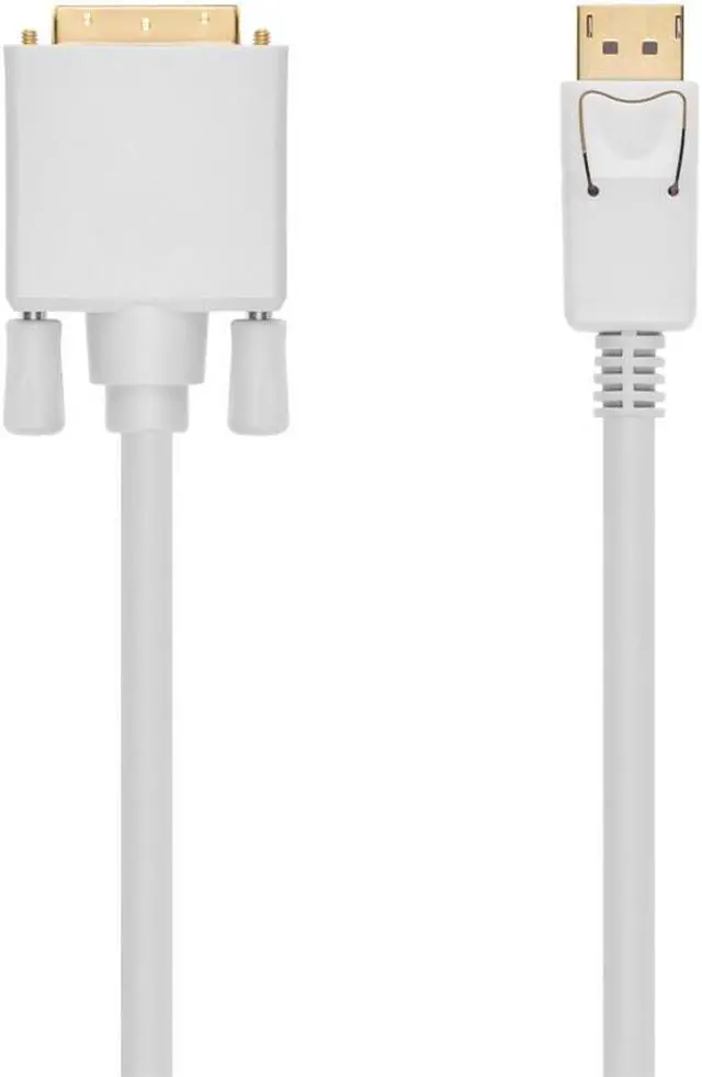 Alt view image 15 of 16 - Monoprice 6ft Gold Plated 28AWG DisplayPort to DVI Cable - White