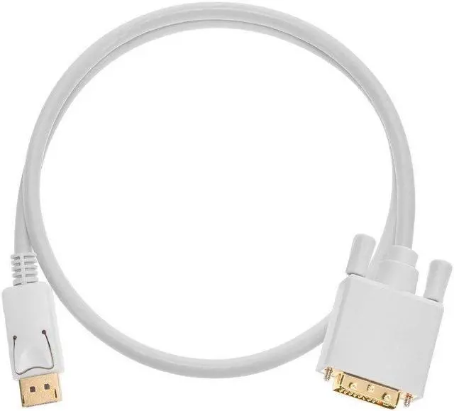 Alt view image 8 of 10 - Monoprice 3ft 28AWG DisplayPort to DVI Cable - White