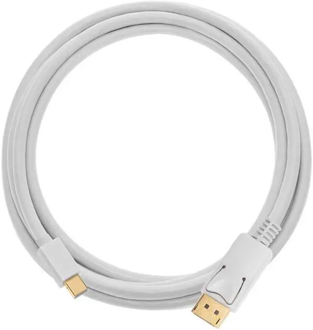 Alt view image 11 of 13 - Monoprice 6ft Gold Plated 32AWG Mini DisplayPort to DisplayPort Cable - White