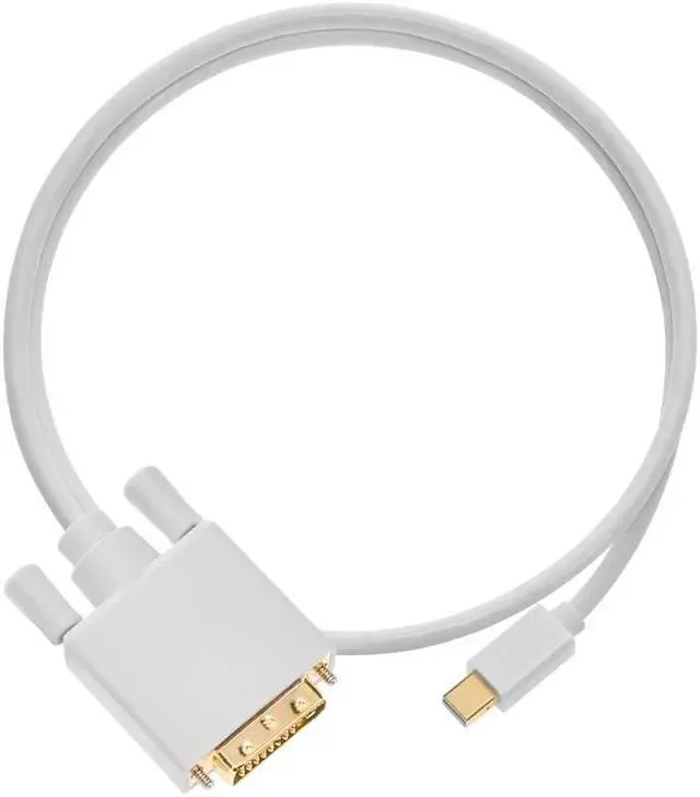 Alt view image 6 of 8 - Monoprice 3ft Gold Plated 32AWG Mini DisplayPort to DVI Cable - White