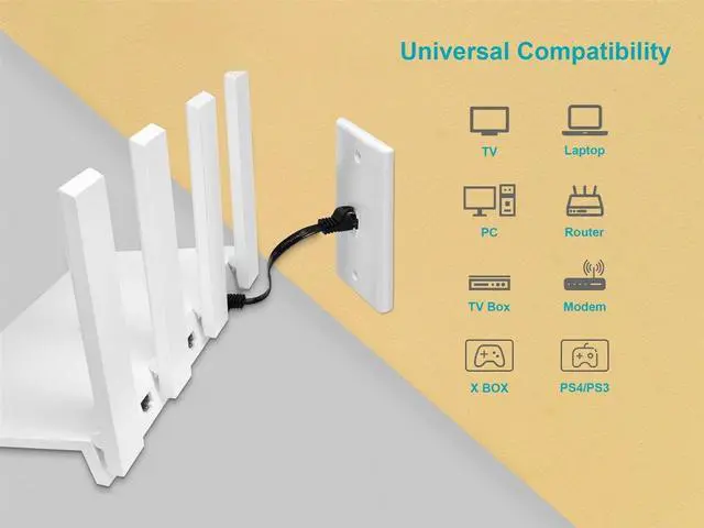 Alt view image 10 of 10 - Monoprice Cat5e Ethernet Patch Cable - 1 Feet - Black | Network Internet Cord - RJ45, Flat,Stranded, 350Mhz, UTP, Pure Bare Copper Wire, 30AWG