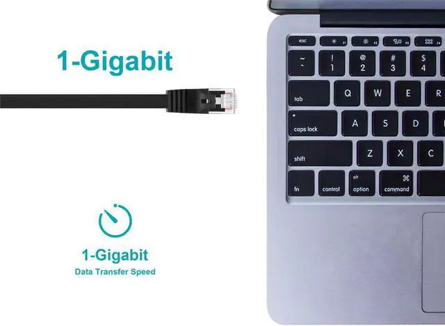 Alt view image 12 of 14 - Monoprice Cat5e Ethernet Patch Cable - 25 Feet - Black | Network Internet Cord - RJ45, Flat,Stranded, 350Mhz, UTP, Pure Bare Copper Wire, 30AWG
