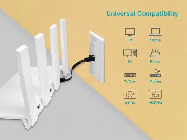 Alt view image 13 of 14 - Monoprice Cat5e Ethernet Patch Cable - 25 Feet - Black | Network Internet Cord - RJ45, Flat,Stranded, 350Mhz, UTP, Pure Bare Copper Wire, 30AWG
