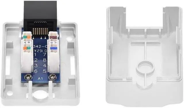 Alt view image 7 of 9 - Monoprice 1-port Cat5e Surface Mount Box - White