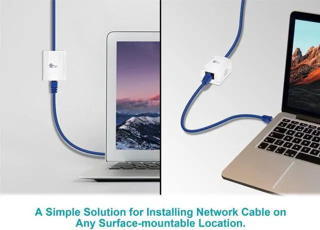 Alt view image 9 of 9 - Monoprice 1-port Cat5e Surface Mount Box - White