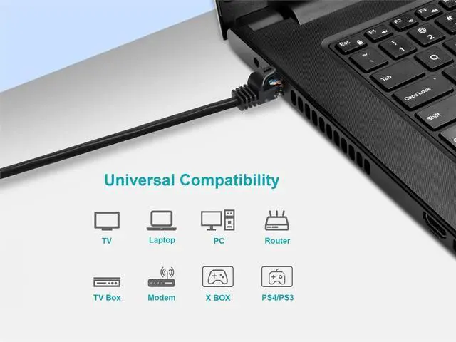 Alt view image 10 of 10 - Monoprice Cat6 Ethernet Patch Cable - 5 Feet - Black | Network Internet Cord - RJ45, Stranded, 550Mhz, UTP, Pure Bare Copper Wire, 24AWG - Flexboot Series