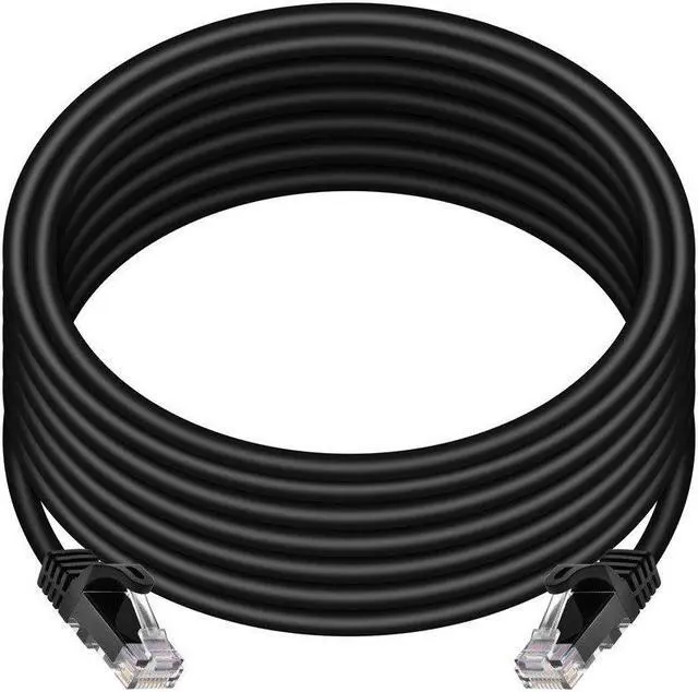 Alt view image 8 of 10 - Monoprice Cat6 Ethernet Patch Cable - 25 Feet - Black | Network Internet Cord - RJ45, Stranded, 550Mhz, UTP, Pure Bare Copper Wire, 24AWG - Flexboot Series