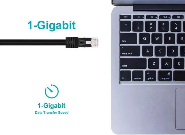 Alt view image 9 of 10 - Monoprice Cat6 Ethernet Patch Cable - 25 Feet - Black | Network Internet Cord - RJ45, Stranded, 550Mhz, UTP, Pure Bare Copper Wire, 24AWG - Flexboot Series