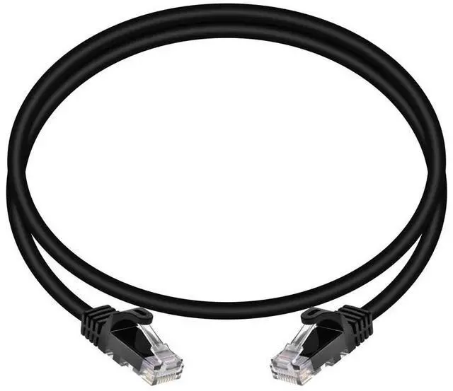 Alt view image 10 of 12 - Monoprice Cat6 Ethernet Patch Cable - 3 Feet - Black | Network Internet Cord - RJ45, Stranded, 550Mhz, UTP, Pure Bare Copper Wire, 24AWG - Flexboot Series