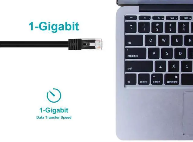 Alt view image 9 of 10 - Monoprice Cat6 Ethernet Patch Cable - 1 Feet - Black | Network Internet Cord - RJ45, Stranded, 550Mhz, UTP, Pure Bare Copper Wire, 24AWG - Flexboot Series