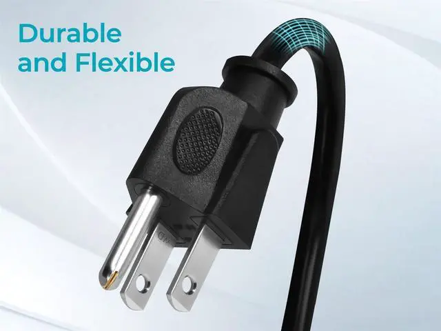 Alt view image 11 of 12 - Monoprice 10ft 14AWG Power Cord w/ 3 Conductor PC Power Connector Socket, 15A (NEMA 5-15P to Right Angle IEC-320-C13)