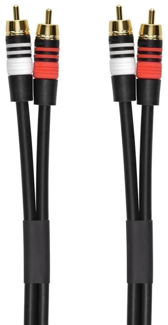 Alt view image 13 of 16 - Monoprice 10ft Premium 2 RCA Plug/2 RCA Plug M/M 22AWG Cable - Black