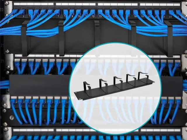 Alt view image 13 of 14 - Monoprice Premium Cable Management, Metal D-Ring, 3.5"(H)X19"(W), 2U
