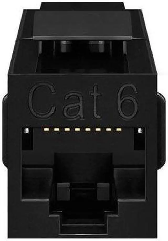 Alt view image 6 of 10 - Monoprice 8P8C RJ45 Cat6 Inline Coupler Type Keystone Jack, Black
