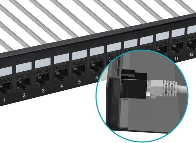 Alt view image 9 of 10 - Monoprice 8P8C RJ45 Cat6 Inline Coupler Type Keystone Jack, Black