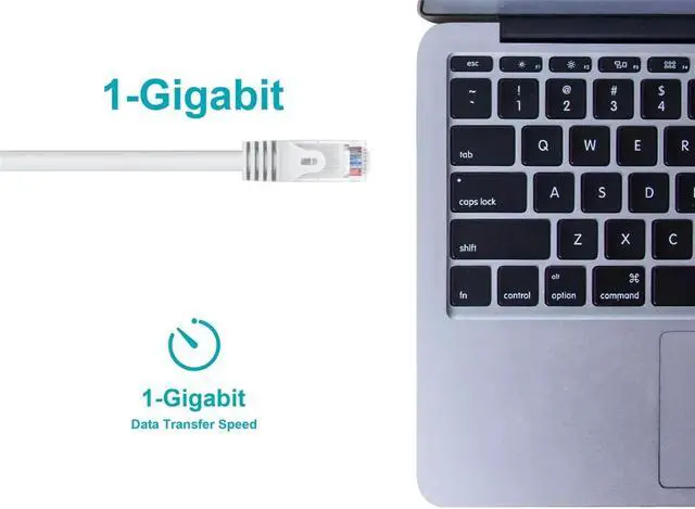 Alt view image 10 of 12 - Monoprice Cat6 Ethernet Patch Cable - 50 Feet - White | Network Internet Cord - RJ45, Stranded, 550Mhz, UTP, Pure Bare Copper Wire, 24AWG - Flexboot Series