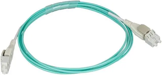 Alt view image 4 of 6 - Monoprice OM3 Fiber Optic Cable - 1 Meter - Aqua | Reverse Polarity LC/LC Uniboot, UL, 50/125 Type, 10GB, Corning, For Telecomm Room, Server Farm, and Cloud Storage Network Applications
