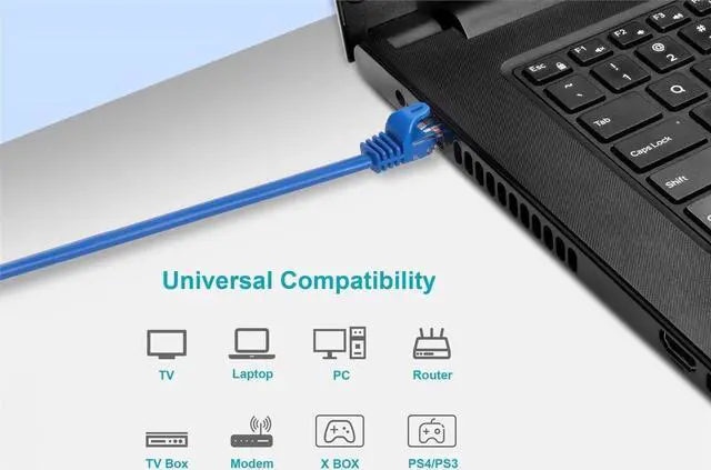 Alt view image 9 of 9 - Monoprice Cat6 Ethernet Patch Cable - 75 Feet - Blue | Network Internet Cord - Snagless RJ45, Stranded, 550Mhz, UTP, Pure Bare Copper Wire, 24AWG - Flexboot Series