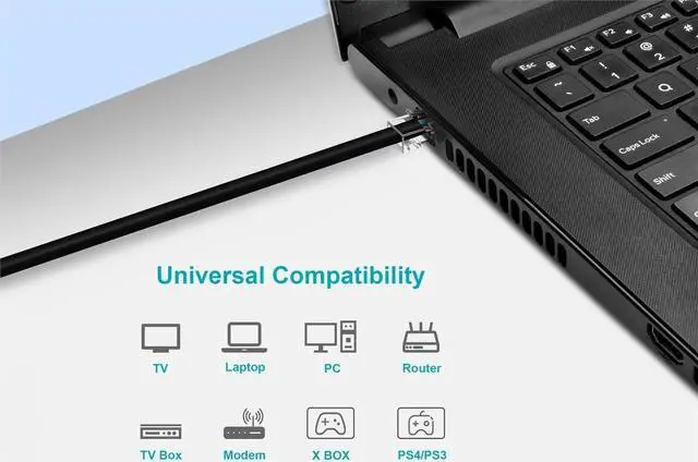 Alt view image 10 of 10 - Monoprice Cat6 Ethernet Patch Cable - 7 Feet - Black | Network Internet Cord - RJ45, Stranded, 550Mhz, UTP, Pure Bare Copper Wire, 24AWG - Zeroboot Series